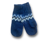 Wool Mittens - Blue